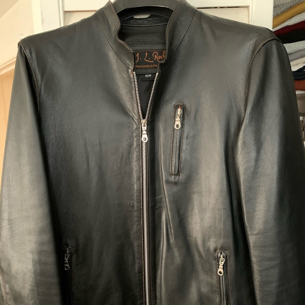 JL Rocha black leather jacket
